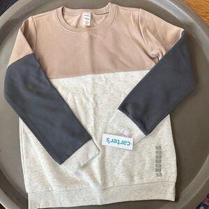 Carter's Kids Sweatshirt - Tan, Gray, and Cream- New with tags size 14